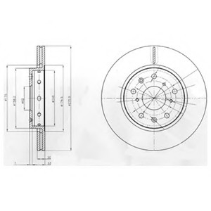 Фото тормозной диск BG4208 DELPHI BG4208 DELPHI Тормозной диск