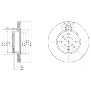 BG2413 DELPHI Тормозной диск