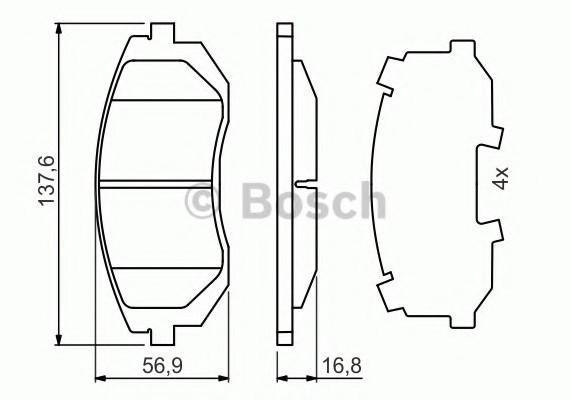 Гальмівні колодки дискові 0 986 494 653