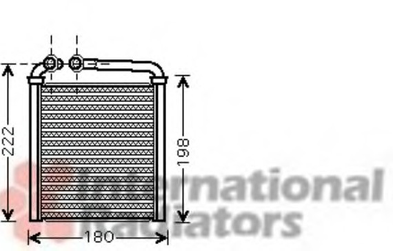 58006256 Van Wezel Радиатор отопителя Volkswagen; SKODA (пр-во Van Wezel)