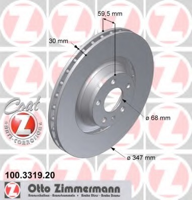 100331920 Zimmermann Диск гальмівний Coat Z