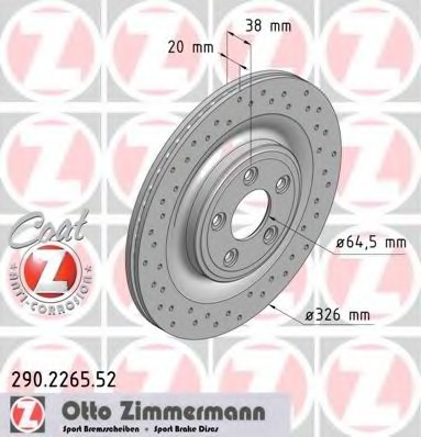 290.2265.52 Zimmermann Диск гальмівний