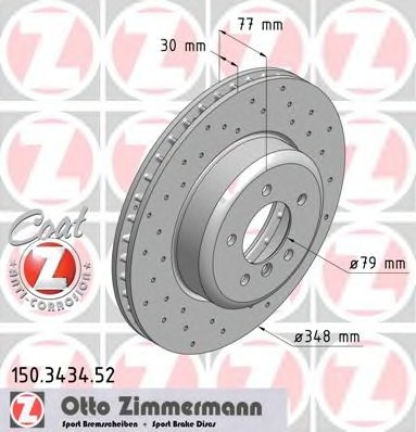 150.3434.52 Zimmermann Диск гальмівний SPORT Z