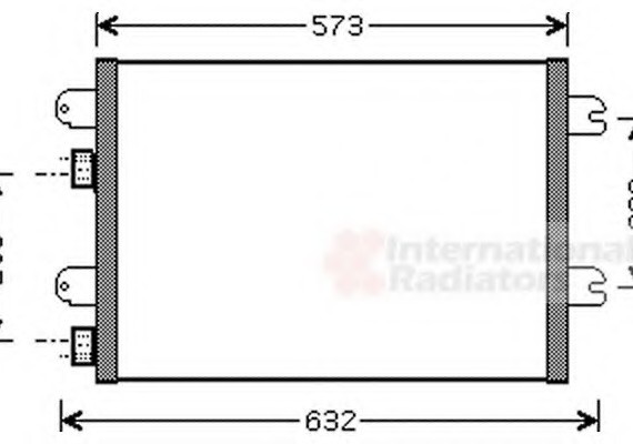 43005317 Van Wezel Радиатор кондиционера DACIA LOGAN (04-) (пр-во Van Wezel)
