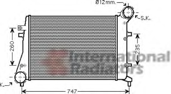 58004268 Van Wezel Интеркулер AUDI; SEAT; SKODA; Volkswagen (пр-во Van Wezel)