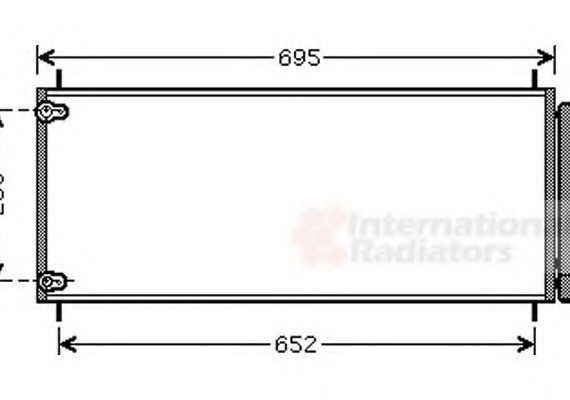 53005406 Van Wezel Конденсатор кондиционера TOYOTA AURIS (E15) (07-) 2.0/2.2 D4D MT (пр-во Van Wezel)