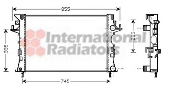 43002290 Van Wezel Радиатор охлаждения RENAULT LAGUNA II (01-) (пр-во Van Wezel)