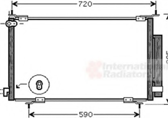 25005201 Van Wezel Конденсор кондиционера CR-V 20i MT/AT 02- (Van Wezel)