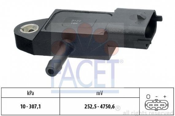 103348 FACET Датчик давления воздуха Transit 2.4 TDCi (06-14) (103348) Facet