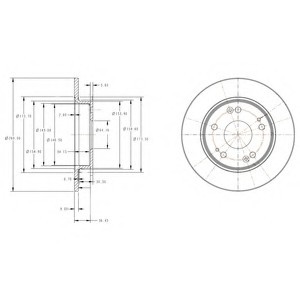 BG4118C DELPHI Диск тормозной окраш. Re Honda Civic VII 06-