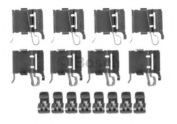 Фото комплектующие, колодки дискового тормоза 1987474468 BOSCH 1987474468 BOSCH Комплектующие, колодки дискового тормоза