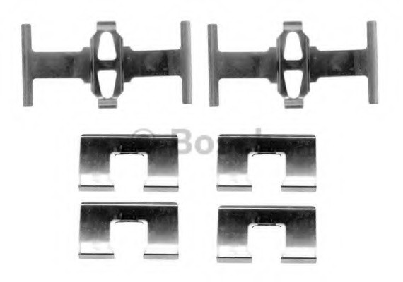 Фото комплектующие, колодки дискового тормоза 1987474332 BOSCH 1987474332 BOSCH Комплектующие, колодки дискового тормоза