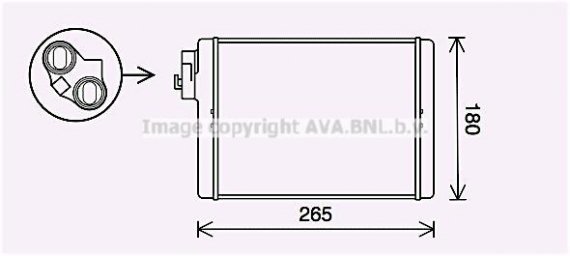 AI6408 AVA COOLING Радиатор отопителя