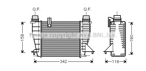 RTA4553 AVA COOLING Интеркулер
