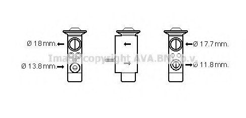Фото клапан расширительный системы кондиционирования VO1162 AVA COOLING VO1162 AVA COOLING Клапан расширительный системы кондиционирования