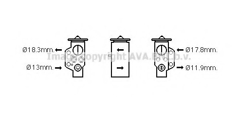 PR1076 AVA COOLING Клапан расширительный системы кондиционирования