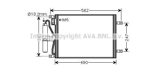 DN5252D AVA COOLING Радиатор кондиционера