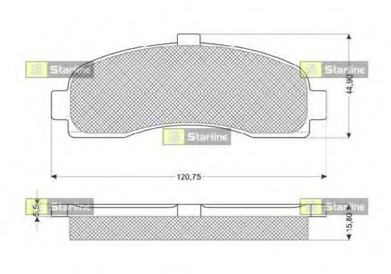 BD S189 Starline Колодки гальмівні дискові, к-кт. STARLINE