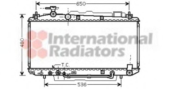 53002301 Van Wezel Радиатор FUNCR/RAV4 20i AT +-AC 00 (Van Wezel)