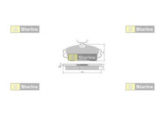 BD S374 Starline Колодки гальмівні дискові, к-кт. STARLINE