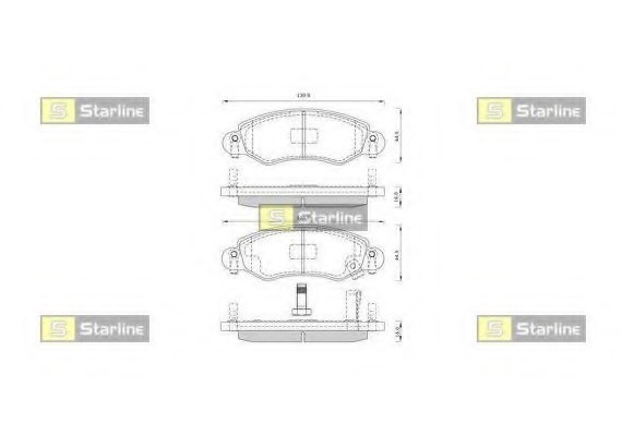 BD S263 Starline Колодки гальмівні дискові, к-кт. STARLINE