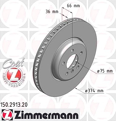 150.2913.20 Zimmermann Диск гальмівний