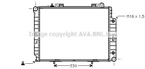 MS 2209 AVA COOLING MERCEDES E W210 5/95-2/02 Радіатор 2.9TD ?A ?AC [OE. 210.500.3403 / 1603] AVA