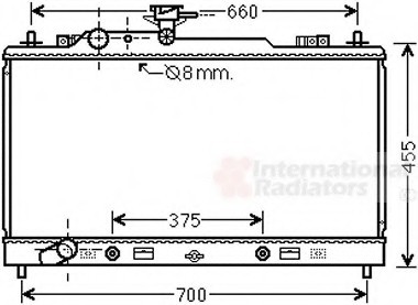 27002228 Van Wezel Радиатор охлаждения MAZDA 6 (07-) 2.0 i 16V (+) (пр-во Van Wezel)