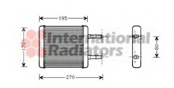82006061 Van Wezel Радіатор обігрівача HYUNDAI ACCENT (X3) (94-) (пр-во Van Wezel)