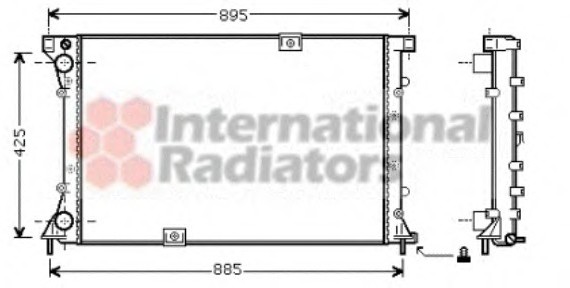 43002313 Van Wezel Радіатор охолодження OPEL, RENAULT (пр-во Van Wezel)