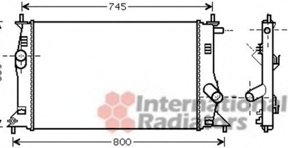 27002183 Van Wezel Радиатор охлождения MAZDA 5 (05-) (пр-во Van Wezel)