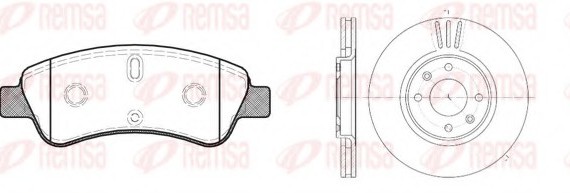 Фото комплект тормозной передн. CITROEN C3, C4, DS3 PEUGEOT 206, 207 (пр-во REMSA) 8840.03 Remsa 8840.03 Remsa Комплект тормозной передн. CITROEN C3, C4, DS3 PEUGEOT 206, 207 (пр-во REMSA)