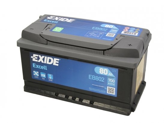 EB802 Exide Акумулятор 80Ah-12v Exide EXCELL (315х175х175), R, EN700