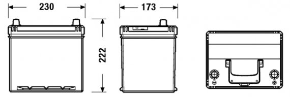 EB604 Exide Акумулятор 60Ah-12v Exide EXCELL (230х172х220).R.EN390 (EB604)