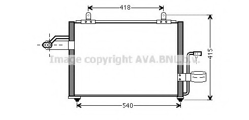 DW 5084 AVA COOLING Радiатор кондицiонера