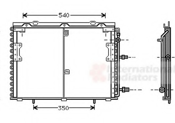 Конденсатор кондиционера MERCEDES S-CLASS W 140 (91-) (пр-во Van Wezel) 30005221