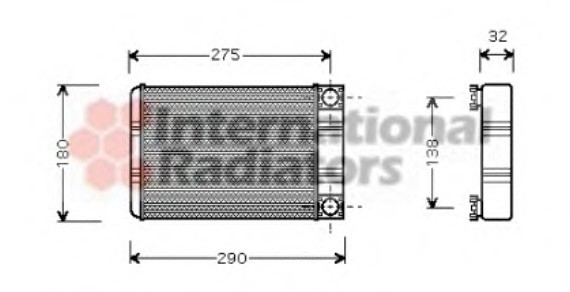 30006312 Van Wezel Радиатор отопителя MB W203 (C/CLK) ALL 00- (Van Wezel)