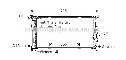 Радіатор охолодження двигуна BMW 3 E90 (05-) 3.0i, X1 E84 (10-) 1.6i, 2.0i (BW2542) AVA BW 2542
