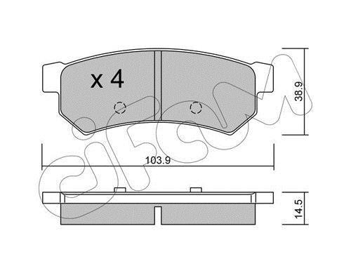 822-846-0 CIFAM Колодка торм. CHEVROLET LACETTI задн. (пр-во Cifam)