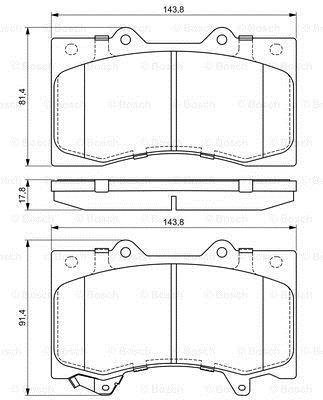 0986494693 BOSCH Колодки гальмівні дискові