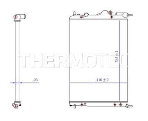 D7R016TT THERMOTEC Радиатор Logan 1.5 dci Thermotec