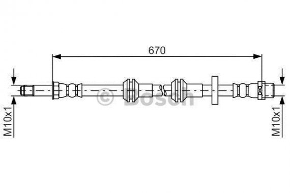 1987481689 BOSCH ШЛАНГ ГАЛЬМ. ПЕРЕДНІЙ