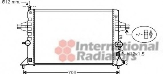 37002440 Van Wezel Радіатор охолодження OPEL ASTRA G (98-) 1.6i (вир-во Van Wezel)