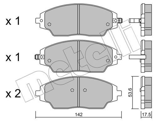 22-1008-0 METELLI (Италия) Тормозные колодки Aveo 22-1008-0