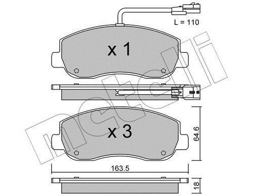 22-0898-0 METELLI (Италия) Тормозные колодки 22-0898-0