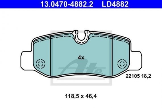 13.0470-4882.2 Ate Тормозные колодки ceramic 13.0470-4882.2