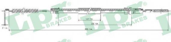 C0626B LPR Тросик стояночного тормоза C0626B