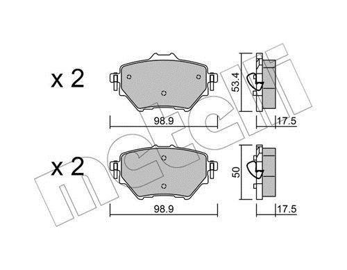 22-0987-0 METELLI (Италия) Тормозные колодки 22-0987-0