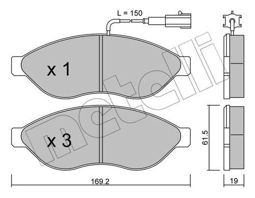 22-0708-0 METELLI (Италия) Тормозные колодки 22-0708-0