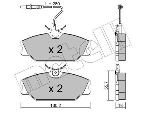 22-0142-0 METELLI (Италия) Тормозные колодки 22-0142-0